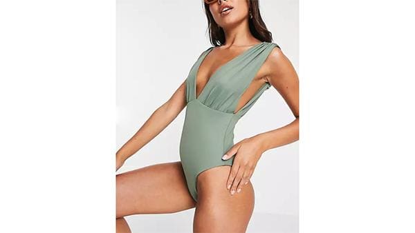 asos green one piece